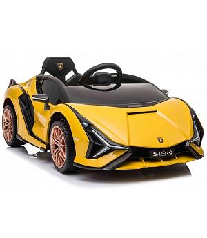 Coche eléctrico Lamborghini 12V infantil Sian Yellow-AMARILLO, 4 motores - INDA151-SIANAM4M